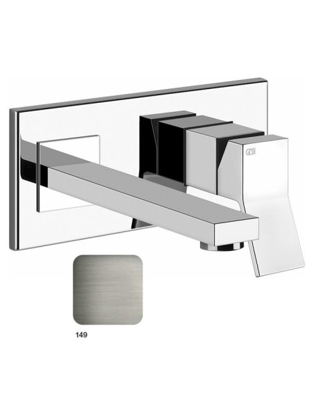 Miscelatore Gessi a parete con bocca media serie Rettangolo K parte esterna cod.53088 incasso cod.44697 - Kallea