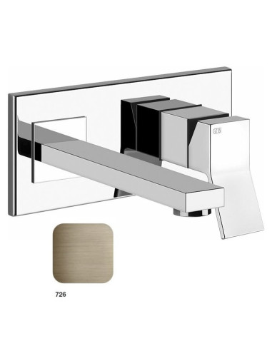 Miscelatore Gessi a parete con bocca media serie Rettangolo K parte esterna cod.53088 incasso cod.44697 - Kallea