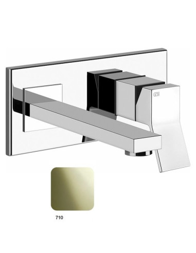 Miscelatore Gessi a parete con bocca media serie Rettangolo K parte esterna cod.53088 incasso cod.44697 - Kallea