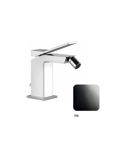 Rubinetto bidet Gessi serie Rettangolo K cod.53007 con scarico e flessibili di collegamento - Kallea