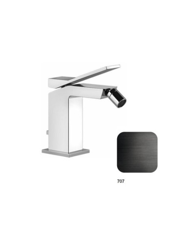 Rubinetto bidet Gessi serie Rettangolo K cod.53007 con scarico e flessibili di collegamento - Kallea