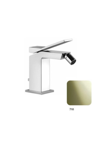 Rubinetto bidet Gessi serie Rettangolo K cod.53007 con scarico e flessibili di collegamento - Kallea