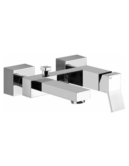 Miscelatore esterno vasca Gessi serie Rettangolo K cod.53013 con deviatore automatico bagno/doccia - Kallea