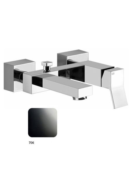 Miscelatore esterno vasca Gessi serie Rettangolo K cod.53013 con deviatore automatico bagno/doccia - Kallea