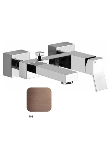 Miscelatore esterno vasca Gessi serie Rettangolo K cod.53013 con deviatore automatico bagno/doccia - Kallea