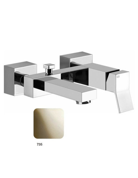 Miscelatore esterno vasca Gessi serie Rettangolo K cod.53013 con deviatore automatico bagno/doccia - Kallea