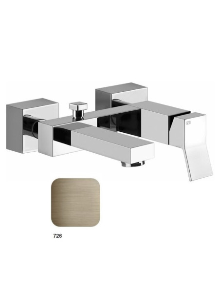 Miscelatore esterno vasca Gessi serie Rettangolo K cod.53013 con deviatore automatico bagno/doccia - Kallea