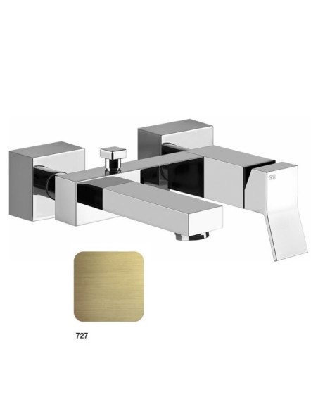 Miscelatore esterno vasca Gessi serie Rettangolo K cod.53013 con deviatore automatico bagno/doccia - Kallea