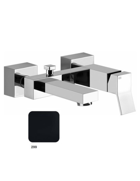 Miscelatore esterno vasca Gessi serie Rettangolo K cod.53013 con deviatore automatico bagno/doccia - Kallea