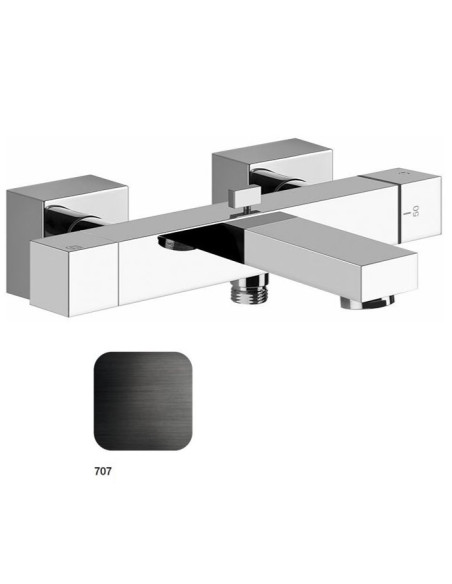 Miscelatore Termostatico Gessi esterno vasca serie Rettangolo K cod.20111 con deviatore automatico bagno/doccia - Kallea