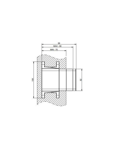 Miscelatore Gessi Vasca a parete 2 vie con deviatore serie Rettangolo K parte esterna cod.53136 incasso cod.44639 presa acqua...