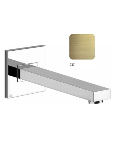 Bocca Vasca Gessi a parete serie Rettangolo K cod.20121 canna personalizzabile da min.9 cm a max. 30 cm senza scarico - Kallea