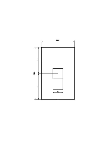 Parte esterna Gessi Miscelatore a parete 1 via serie Rettangolo K cod.53061 incasso cod.44655 - Kallea