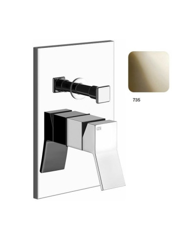 Parte esterna Gessi Miscelatore a parete 2 vie serie Rettangolo K cod.53079 incasso cod.44673 con deviatore Bagno/Doccia - Ka...