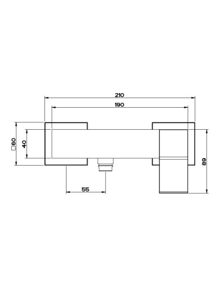 Miscelatore Gessi esterno Doccia serie Rettangolo K cod.53031 - Kallea