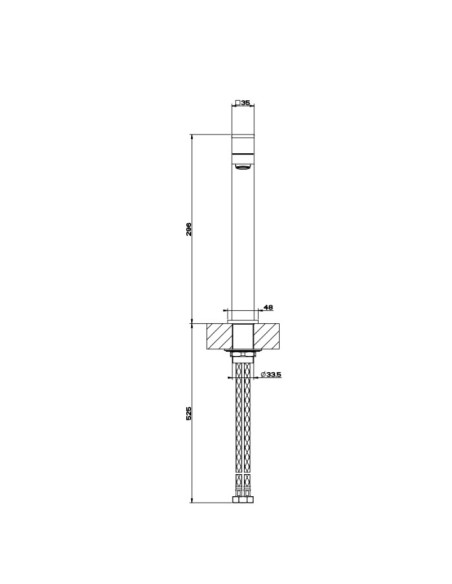 Miscelatore lavabo alto Gessi serie Rettangolo cod. 11922 senza scarico e flessibili di collegamento - Kallea