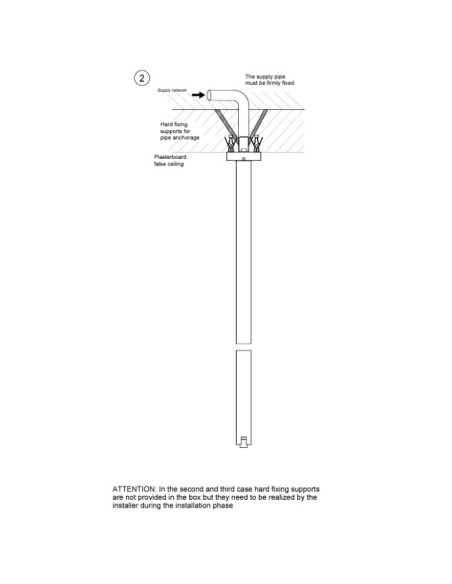 Bocca soffitto Gessi Serie Rettangolo cod.20099 da completare con comando remoto - Kallea