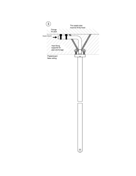 Bocca soffitto Gessi Serie Rettangolo cod.20099 da completare con comando remoto - Kallea