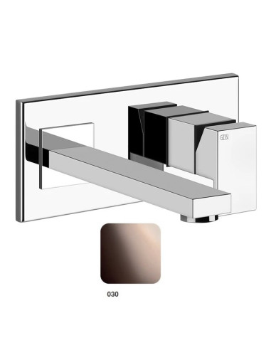 Miscelatore Gessi a parete con bocca lunga serie Rettangolo parte esterna cod.44838 incasso cod.44697 - Kallea