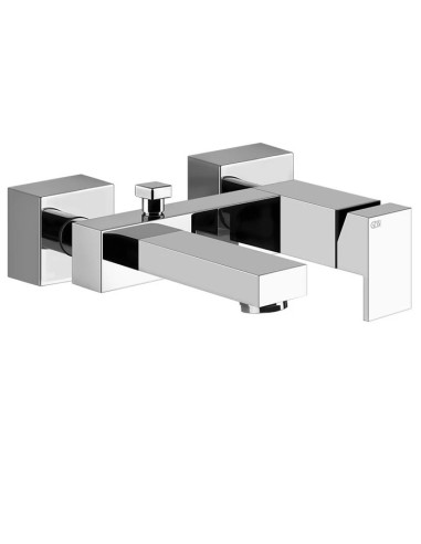 Miscelatore esterno vasca Gessi serie Rettangolo cod.20013 con deviatore automatico bagno/doccia - Kallea