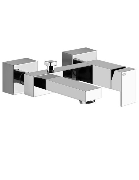 Miscelatore esterno vasca Gessi serie Rettangolo cod.20013 con deviatore automatico bagno/doccia - Kallea