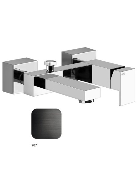 Miscelatore esterno vasca Gessi serie Rettangolo cod.20013 con deviatore automatico bagno/doccia - Kallea