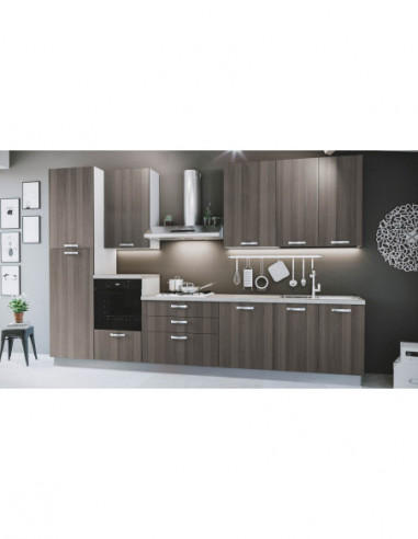 Cucina 360 cm Gea noce stelvio con elettrodomestici - Kallea