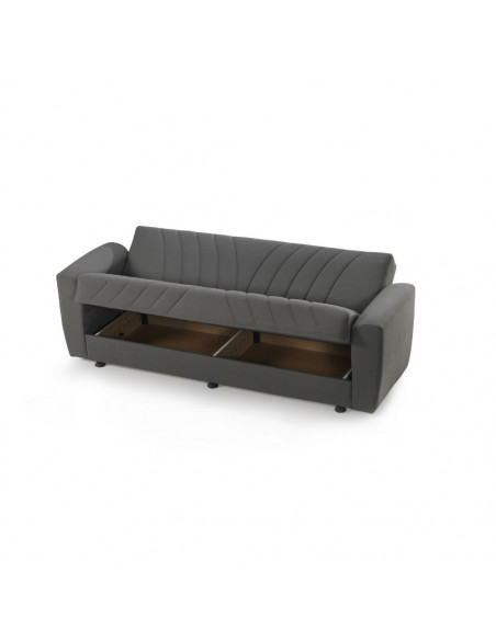 Divano letto contenitore grigio Murphy - Kallea