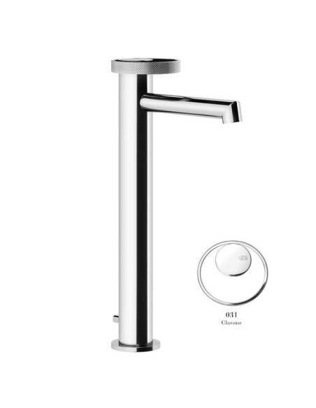 Miscelatore Lavabo alto Gessi serie Anello bocca corta cod.63303 con scarico e flessibili di collegamento - Kallea