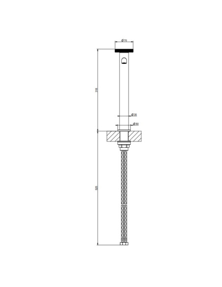 Miscelatore Lavabo alto Gessi serie Anello bocca lunga cod.63306 senza scarico e flessibili di collegamento - Kallea