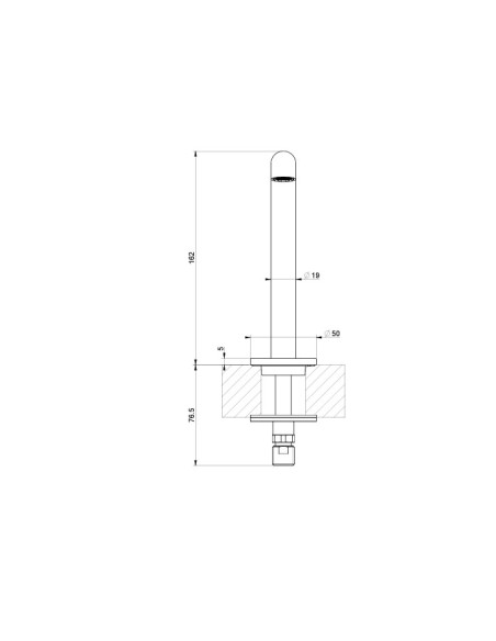 Bocca Lavabo Gessi serie Anello cod.63321 da completare con comando remoto - Kallea