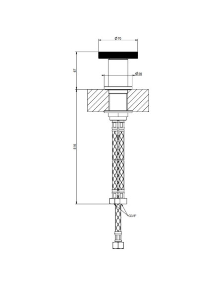 Comando Remoto gessi serie Anello cod.63400 - Kallea