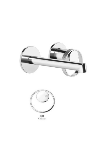 Miscelatore a parete gessi serie Anello bocca corta cod.63381 esterna cod.63397 incasso - Kallea