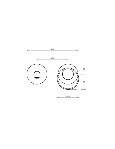 Miscelatore a parete gessi serie Anello bocca corta cod.63381 esterna cod.63397 incasso - Kallea