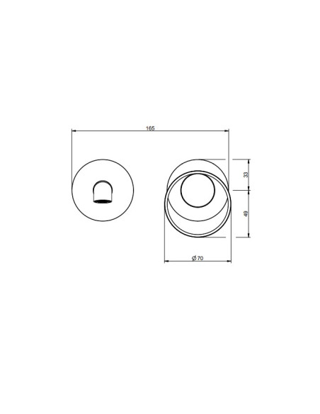 Miscelatore a parete gessi serie Anello bocca lunga cod.63383 esterna cod.63397 incasso - Kallea