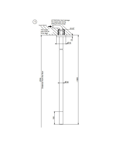 Bocca Lavabo soffitto Gessi a parete cod.63399 - Kallea