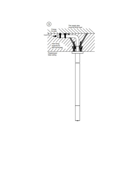 Bocca Lavabo soffitto Gessi a parete cod.63399 - Kallea