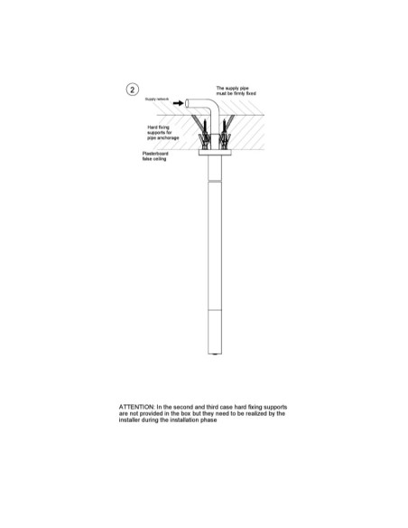 Bocca Lavabo soffitto lunghezza personalizzabile Gessi a parete serie Anello cod.63499 - Kallea