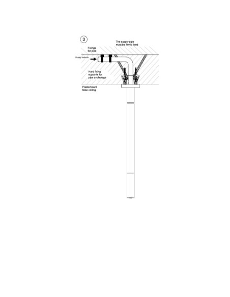 Bocca Lavabo soffitto lunghezza personalizzabile Gessi a parete serie Anello cod.63499 - Kallea