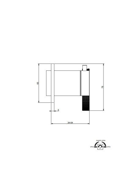 Miscelatore a parete Gessi serie Anello doccia cod.63379 esterna cod.54073 incasso 2 vie - Kallea