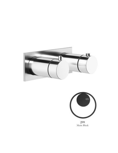 Miscelatore termostatico doccia Gessi cod.63334 parte esterna 2 vie cod.54169 parte incasso - Kallea