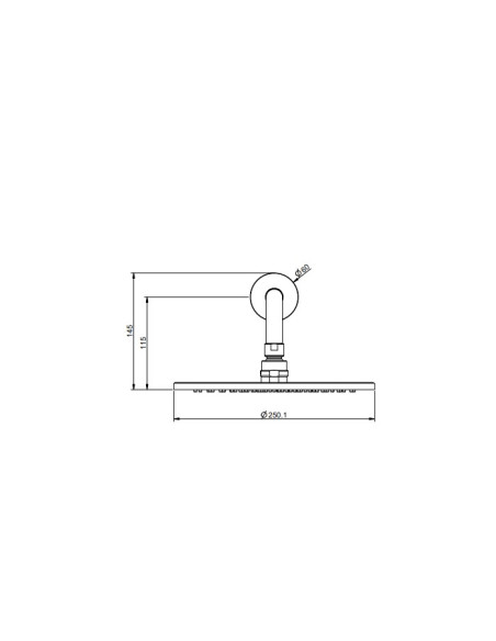 Soffione a Parete Gessi Orientabile Serie Anello cod.63348 - Kallea