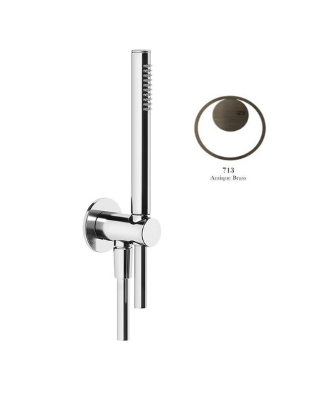 Set Doccia Gessi serie Anello cod.63329 presa acqua doccetta anticalcare e flessibile 1,5 m - Kallea