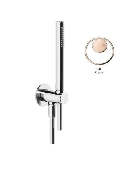 Set Doccia Gessi serie Anello cod.63329 presa acqua doccetta anticalcare e flessibile 1,5 m - Kallea