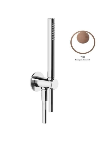 Set Doccia Gessi serie Anello cod.63329 presa acqua doccetta anticalcare e flessibile 1,5 m - Kallea