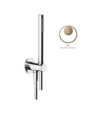 Set Doccia Gessi serie Anello cod.63329 presa acqua doccetta anticalcare e flessibile 1,5 m - Kallea