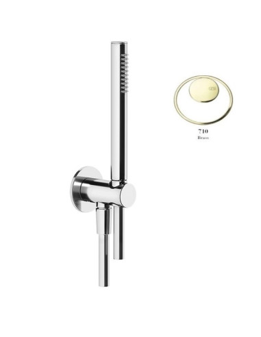 Set Doccia Gessi serie Anello cod.63329 presa acqua doccetta anticalcare e flessibile 1,5 m - Kallea