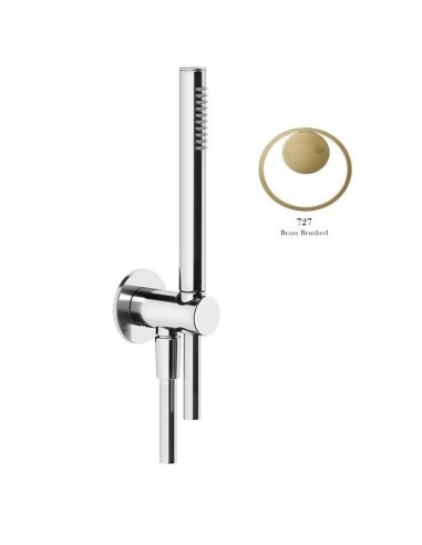 Set Doccia Gessi serie Anello cod.63329 presa acqua doccetta anticalcare e flessibile 1,5 m - Kallea