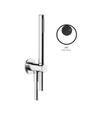 Set Doccia Gessi serie Anello cod.63329 presa acqua doccetta anticalcare e flessibile 1,5 m - Kallea