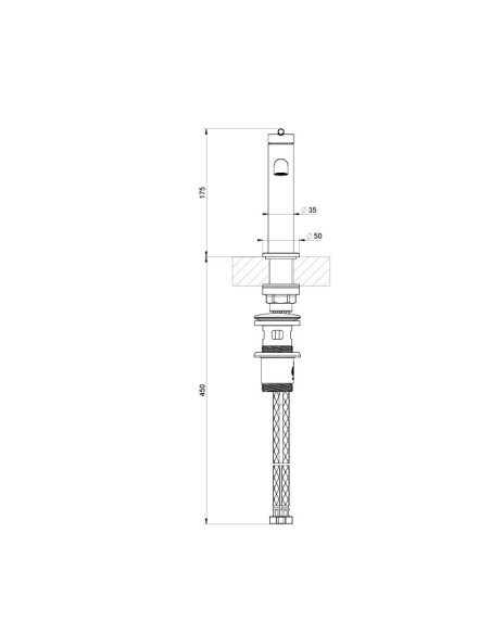 Miscelatore lavabo Gessi serie ingranaggio cod.63501 con scarico e flessibile di collegamento - Kallea